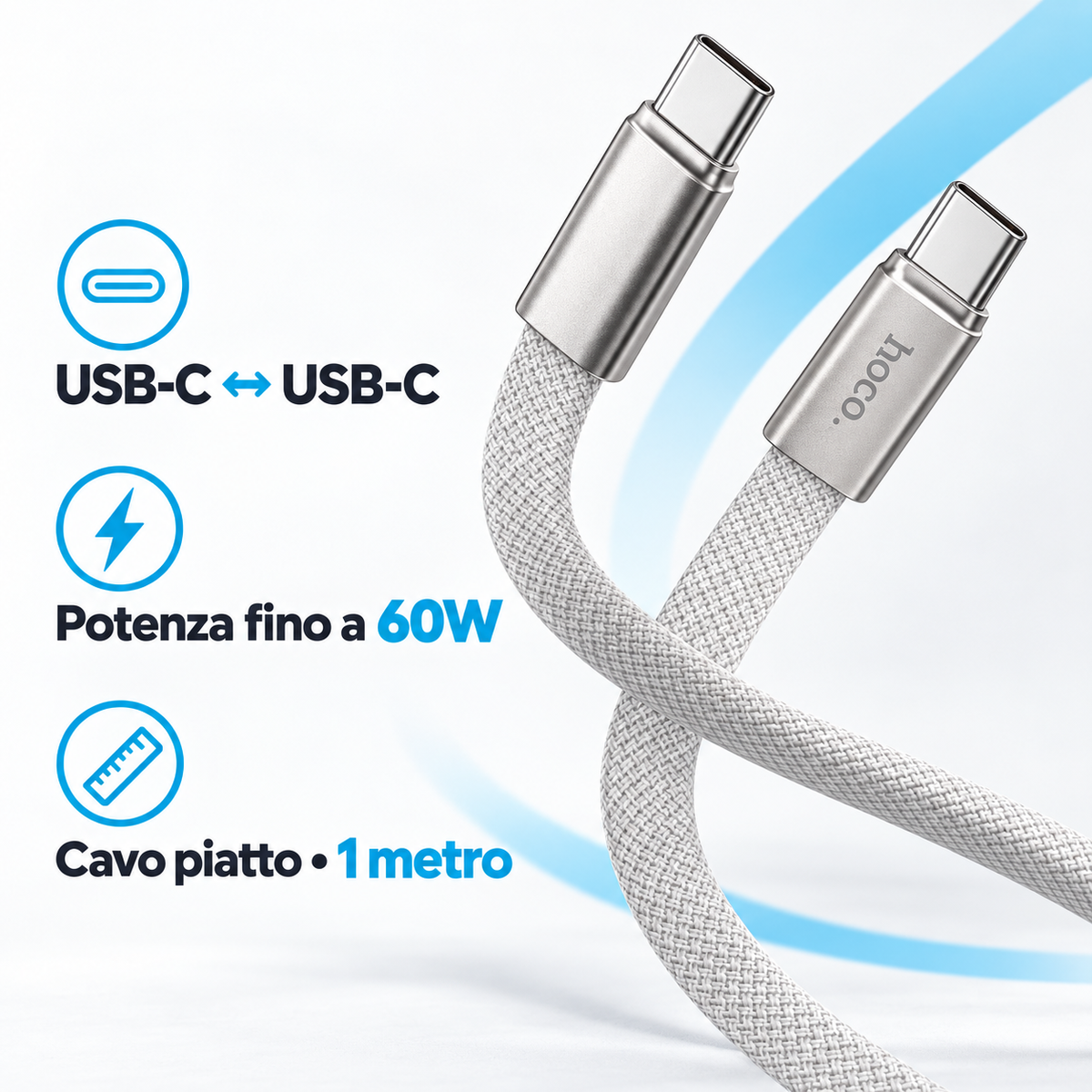 Cavo Hoco X125 USB-C a USB-C 60W 1m