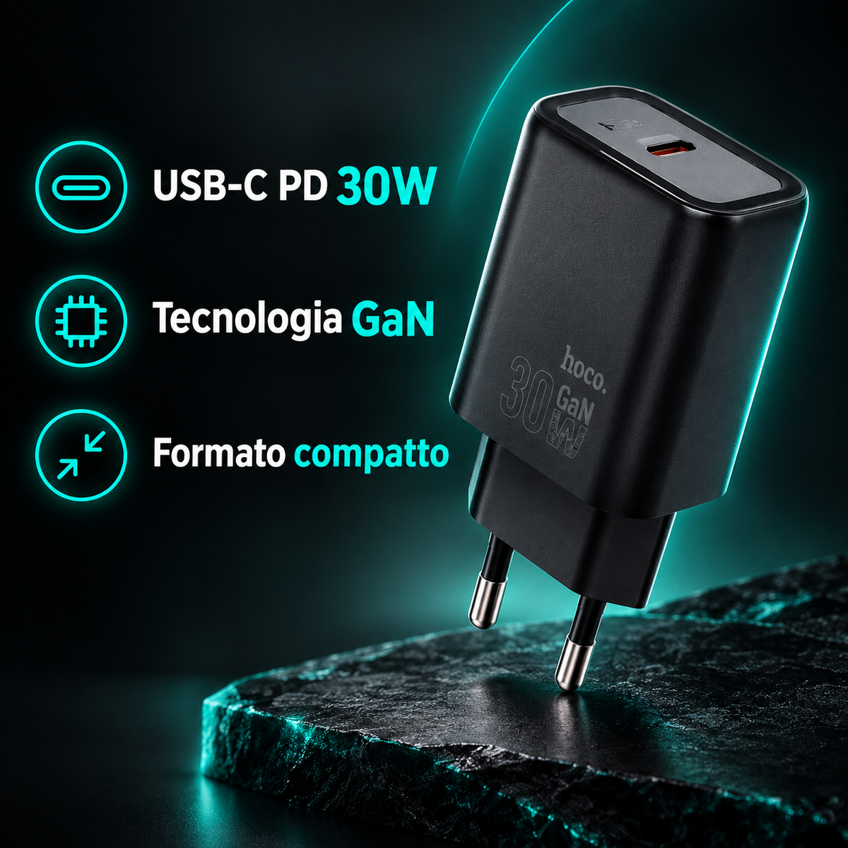 Caricatore Hoco N62 GaN 30W USB-C PD