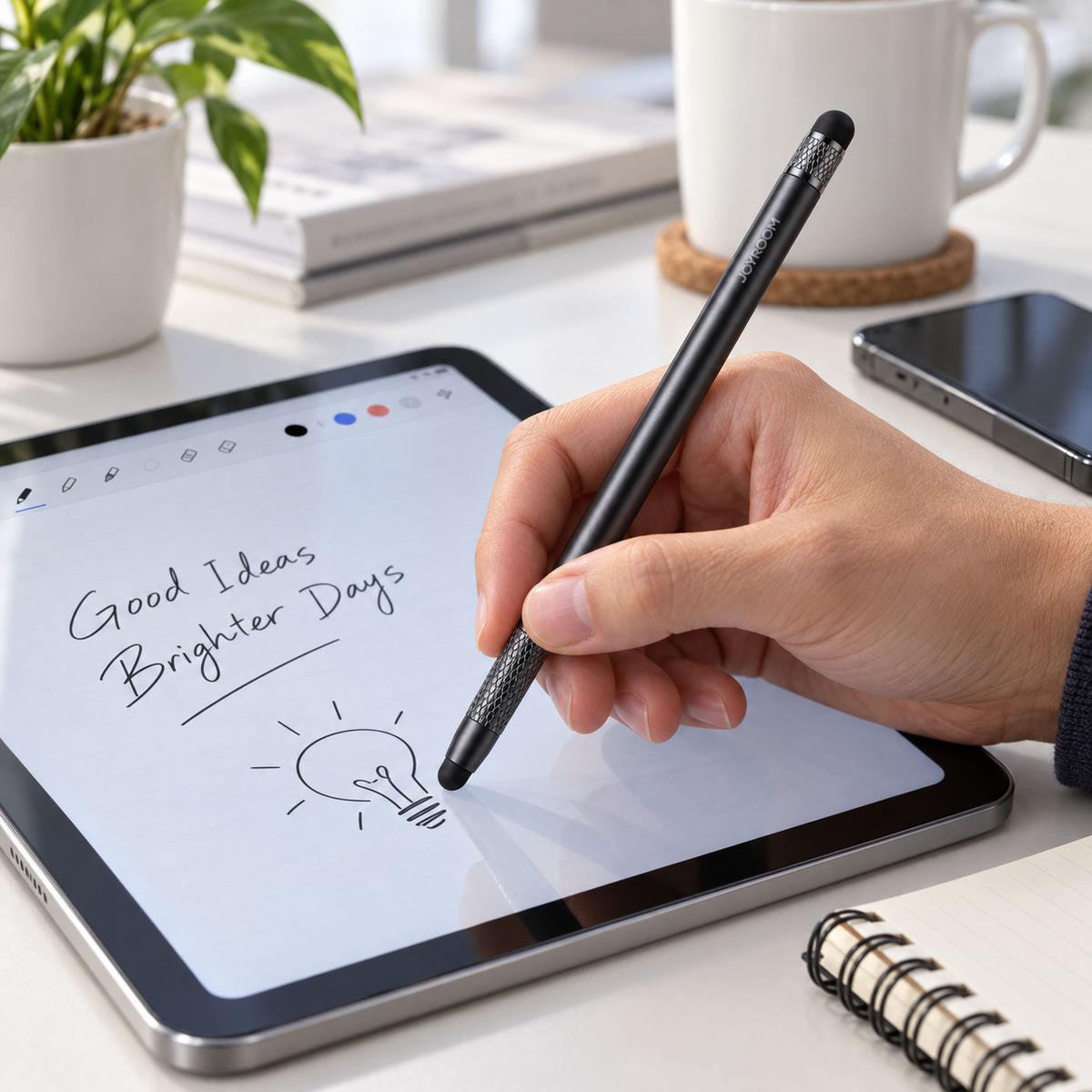 Penna Touch Passiva JOYROOM JR-DR01 per Smartphone e Tablet – Punte Sostituibili