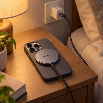 Caricatore Wireless Magnetico UGREEN W703 Qi2 15W – Cavo USB-C 1,5 m