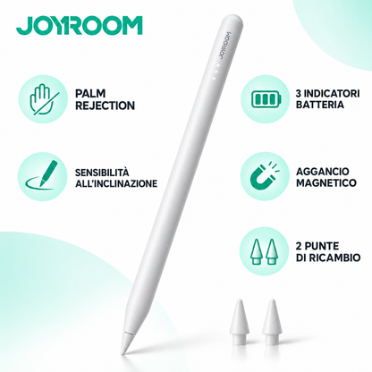 Penna Touch Attiva JOYROOM JR-X9S Pro per iPad – Palm Rejection e Tilt